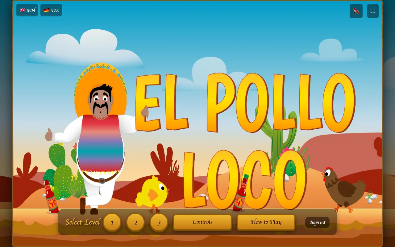 Startbildschirm von El Pollo Loco